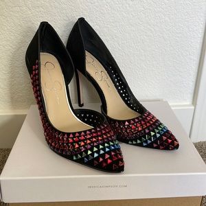 Multicolored Sequin High Heels